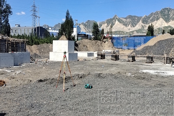 山西大同煤泥烘干機項目基礎建設現場